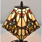 Amora Lighting Tiffany Style Geometric Mini Table Lamp