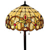 Amora Lighting Floral Tiffany Floor Lamp – 60-Inch Stained Glass
