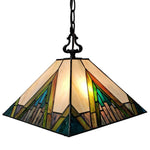 Amora Lighting Tiffany Style Mission 2-light Pendant Hanging Lamp