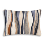 Modern Amalfi Hide Pillow Navy Hairon Hide Patchwork by Cloud9