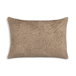 Luxury Amaya Velvet Pillow 20" x 14" Natural Hand Ruched Metallic Detail by Cloud9