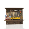 Old Modern Handicrafts NYC Taxi Wall Shadow Box with Bottle Opener & Key Hooks