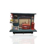 Old Modern Handicrafts London Bus Shadow Box – Vintage Wall Decor with Phone Booth, Hooks & Bottle Opener, 16.5"