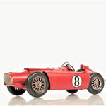 Old Modern Handicrafts Ferrari 1954 Lancia D50 F1 Car Model – Handmade Red Collectible, 13" Iron Display