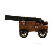 Nautical Cannon Model – Handmade Iron Ship Display 6 Inch