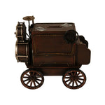 Old Modern Handicrafts Metal Music Car Coin Bank – Handmade Iron Collectible with Musical Instrument Details, 9.5"