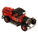 Old Modern Handicrafts Handmade 1930s Ford Model AA Fuel Tanker Model – Iron, 11", Black & Tangerine