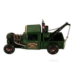 Vintage Tow Truck Model 5.25" – Handmade Iron Truck & Trailer Replica – Rustic Decor By Old Modern Handicrafts