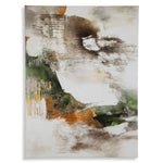 Abstract Canvas Wall Art 40"H Green Gold Giclee Contemporary Artwork by One Pixie Street