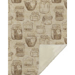 Beige 50" x 70" Plush Reverse Throw Blanket Mason Jar Kitchen Design by One Pixie Street