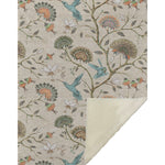 Beige 50" x 70" Plush Reverse Throw Blanket Hummingbird Floral Kitchen Design by One Pixie Street