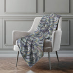 Coastal Throw Blanket 50" x 70" Mosaic Waves Polyester Design by One Pixie Street