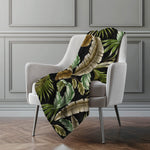 Tropical Palm Leaf Throw Blanket 50" x 70" Soft Touch Microfiber by One Pixie Street