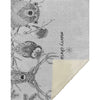 Gray fabric with black and white owl design and 'merry christmas' text.