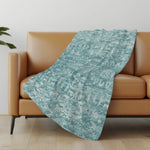 Traditional Blue Faux Shearling Throw Blanket 50" x 70" Polyester Rectangle Soft Touch by One Pixie Street