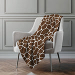 Giraffe Pattern Faux Shearling Throw Blanket – 50" x 70" Soft Touch Polyester by One Pixie Street