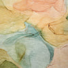 Textured paper with abstract watercolor design in beige, green, and brown tones.