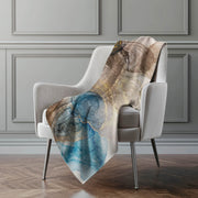 Soft Puddle Shapes Faux Shearling Throw Blanket 50