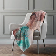 Soft Puddle Shapes Faux Shearling Throw Blanket 50
