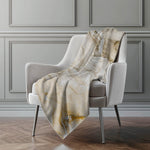 Oversized 50" x 70" Faux Shearling Throw Blanket – Watercolor Soft Touch Plush, Warm Cozy Couch Accent by One Pixie Street