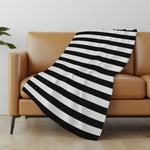 50" x 70" High Pile Fleece Throw Blanket – Soft Touch Reversible Plush Cabana Stripe Cozy Home Accent by One Pixie Streett