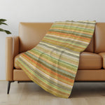 Throw Blanket Striped Fleece Polyester Design Oversized 50" L x 70" W Soft Touch Blanket For Sofa Bed Living Room by One Pixie Street