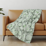 Throw Blanket Floral Polyester Soft Touch Faux Shearling – Oversized 50" L x 70" W Blanket For Couch Bed by One Pixie Street