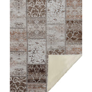Throw Blanket – Decorative Panel Pattern Soft Microfiber with Faux Shearling Backing for Living Room 50 x 70