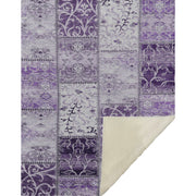 Throw Blanket – Decorative Panel Pattern Soft Microfiber with Faux Shearling Backing for Living Room 50 x 70