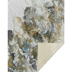 Throw Blanket – 50" x 70" Smoke Abstract Soft Touch Microfiber Front, Cozy Faux Shearling Back, Reversible By One Pixie Street