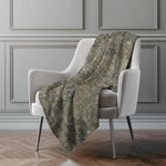 Soft Touch Throw Blanket 50" x 70" – Tabriz Pattern with High Pile Fleece Backing for Living Room Use by One Pixie Street