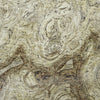 Close-up of a textured surface with swirling patterns in brown and beige tones.