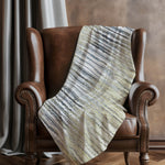 Soft Polyester Throw Blanket 50" x 70" – Jagged Stripe Pattern with Faux Shearling Backing by One Pixie Street