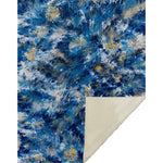 Throw Blanket – 50" x 70" Blue Abstract Soft Touch Microfiber Front, Cozy Faux Shearling Back, Reversible By One Pixie Street
