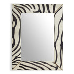 Two's Company ASL104 Mountain Zebra Leather Wall Mirror