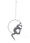 Rings Man Decorative Sculpture – Hanging Resin Art by Anne Home – 22 Inch Height