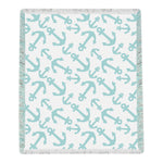 Anchor Design Rayon Throw – Perfect Coastal Accent by Manual Woodworkers