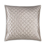 Modern Aura Quilted Pillow 22" x 22" Linen Metallic Woven by Cloud9