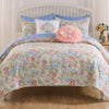 Pastel Floral Quilt & Sham Set