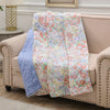Alice Pastel Floral Reversible Throw Quilt 50x60