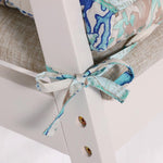 Nautical Blue Chair Pad – Tufted 18x18 Cushion with Ties by Greenland Home