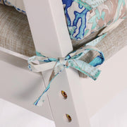Nautical Blue Chair Pad – Tufted 18x18 Cushion with Ties by Greenland Home