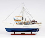 Dickie Walker Model Boat 25" – Handcrafted Wood – Display By Old Modern Handicrafts