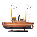 Old Modern Handicrafts Seguin Ship Model – 26"x6"x23", Handcrafted Steam Tugboat Replica with Wood Detailing