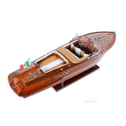 Wooden Riva Aquarama Model – Italian Classic Boat Replica – 7 Inch Height