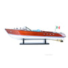 Riva Aquarama Painted Medium Model – Handcrafted Wooden Speedboat – 9 Inch Height