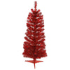 Vickerman B163336LED 3' Red Pencil Artificial Christmas Tree Red Dura-Lit Led Lights