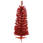 Vickerman B163336LED 3' Red Pencil Artificial Christmas Tree Red Dura-Lit Led Lights