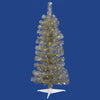 Vickerman B163425LED 2' Champagne Pencil Artificial Christmas Tree Warm White Dura-Lit Led Lights
