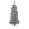 Vickerman B163724LED 2' Silver Pencil Artificial Christmas Tree Warm White Dura-Lit Led Lights